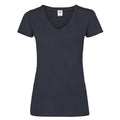 Deep Navy - Front - Fruit of the Loom Womens-Ladies V Neck Lady Fit T-Shirt