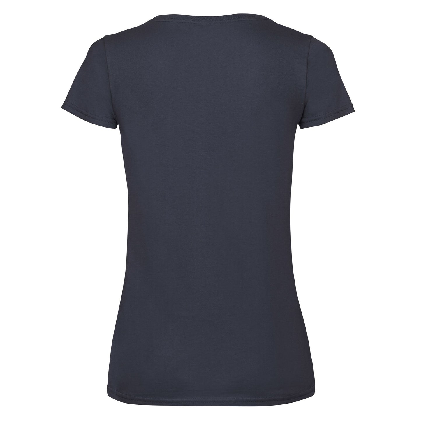 Deep Navy - Back - Fruit Of The Loom Womens-Ladies V Neck Lady Fit T-Shirt