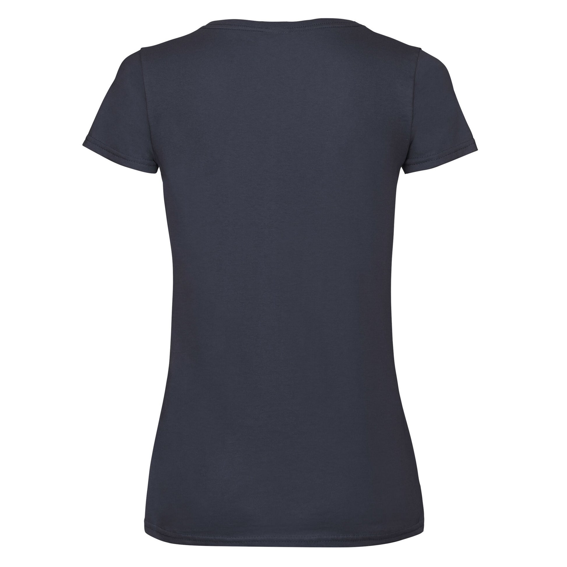 Deep Navy - Back - Fruit Of The Loom Womens-Ladies V Neck Lady Fit T-Shirt