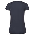 Deep Navy - Back - Fruit of the Loom Womens-Ladies V Neck Lady Fit T-Shirt
