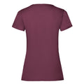 Burgundy - Back - Fruit of the Loom Womens-Ladies Lady Fit T-Shirt