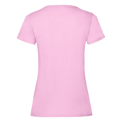 Light Pink - Back - Fruit Of The Loom Womens-Ladies Lady Fit T-Shirt