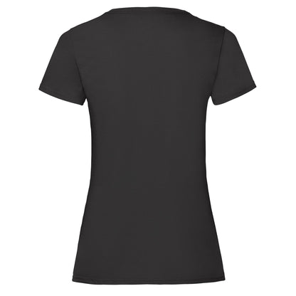Black - Back - Fruit of the Loom Womens-Ladies Lady Fit T-Shirt