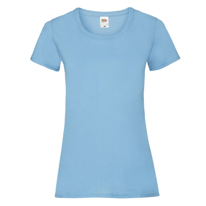Sky Blue - Front - Fruit of the Loom Womens-Ladies Lady Fit T-Shirt