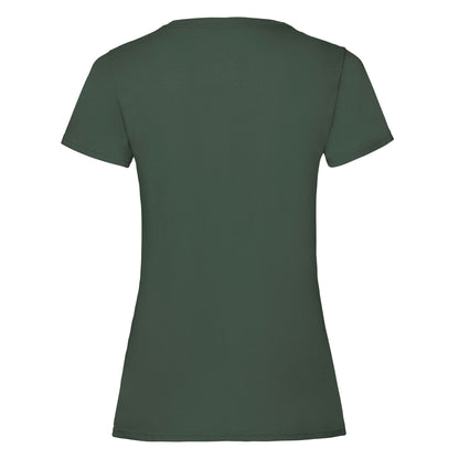 Bottle Green - Back - Fruit of the Loom Womens-Ladies Lady Fit T-Shirt