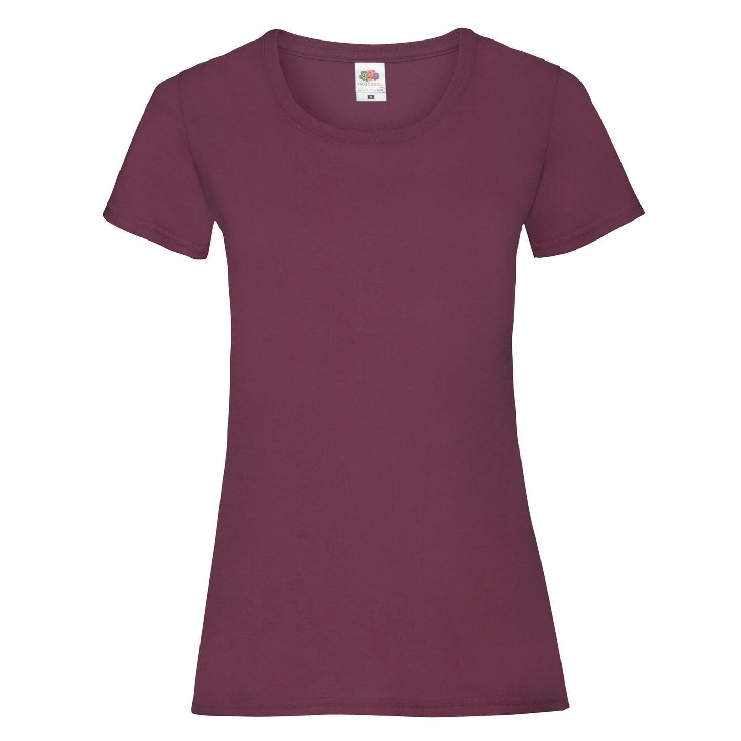 Burgundy - Front - Fruit of the Loom Womens-Ladies Lady Fit T-Shirt