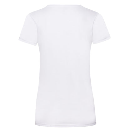 White - Back - Fruit of the Loom Womens-Ladies Lady Fit T-Shirt