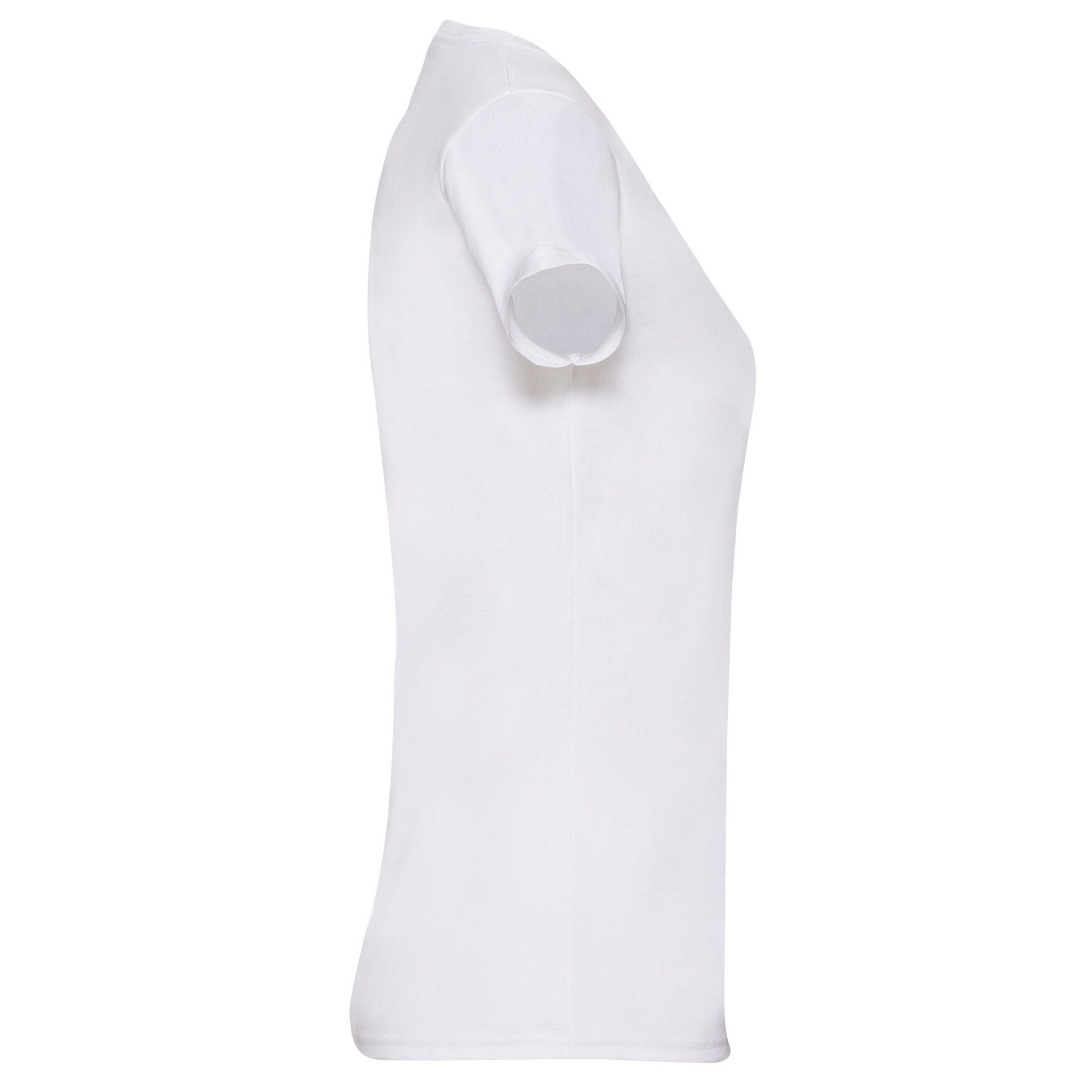 White - Side - Fruit of the Loom Womens-Ladies Lady Fit T-Shirt