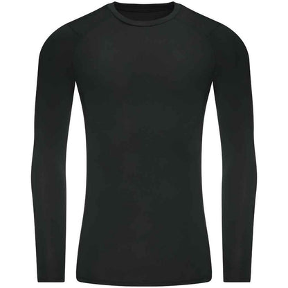 Jet Black - Front - AWDis Cool Mens Active Recycled Base Layer Top