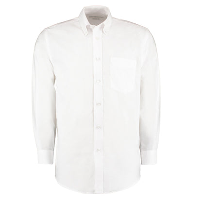 White - Front - Kustom Kit Mens Oxford Classic Long-Sleeved Shirt