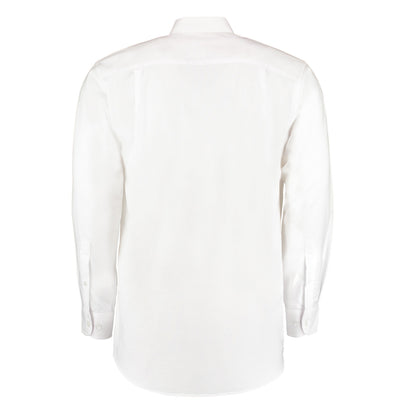 White - Back - Kustom Kit Mens Oxford Classic Long-Sleeved Shirt