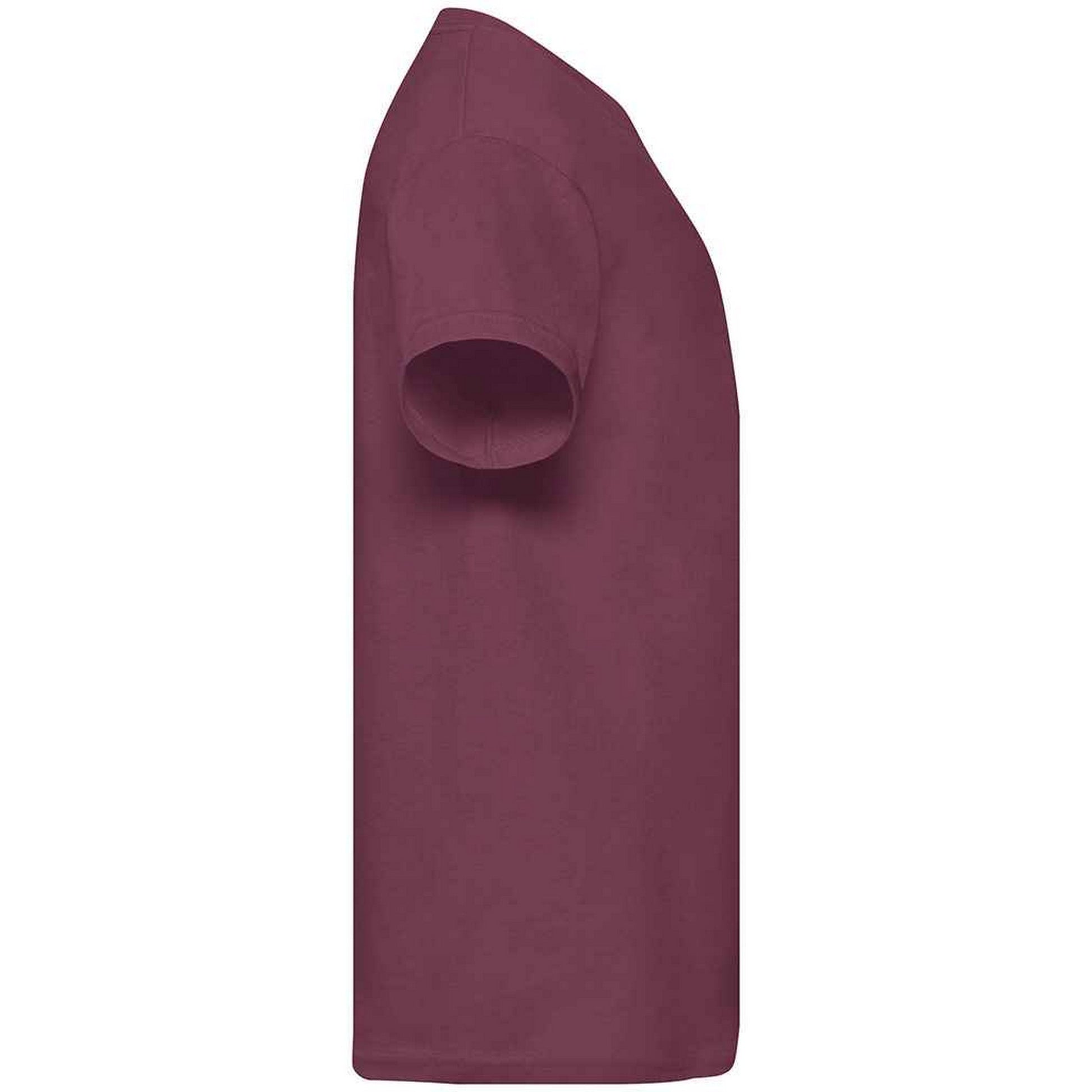 Burgundy - Side - Fruit of the Loom Childrens-Kids Original Cotton T-Shirt