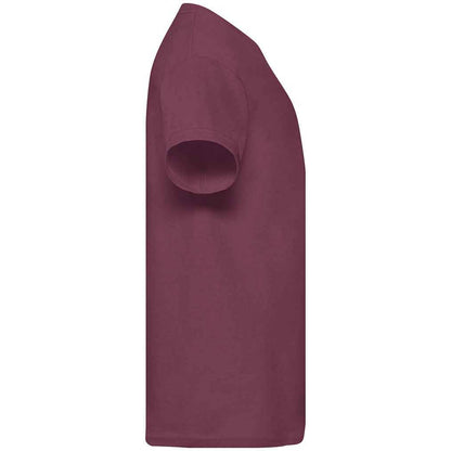 Burgundy - Side - Fruit of the Loom Childrens-Kids Original Cotton T-Shirt