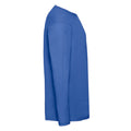 Royal Blue - Side - Fruit of the Loom Unisex Adult Valueweight Plain Long-Sleeved T-Shirt