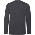 Dark Heather - Back - Fruit of the Loom Unisex Adult Valueweight Plain Long-Sleeved T-Shirt