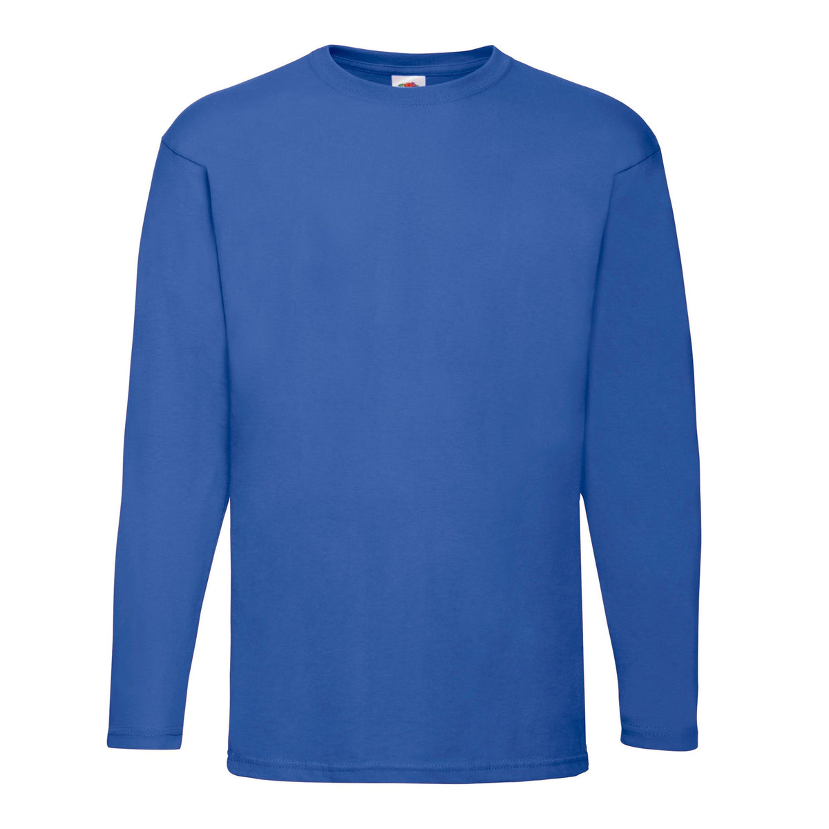 Royal Blue - Front - Fruit of the Loom Unisex Adult Valueweight Plain Long-Sleeved T-Shirt