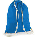 Sapphire Blue - Front - Westford Mill Cotton Drawstring Bag