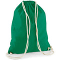 Bottle Green - Back - Westford Mill Cotton Drawstring Bag