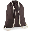 Chocolate - Front - Westford Mill Cotton Drawstring Bag