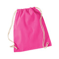 Fuchsia - Front - Westford Mill Cotton Drawstring Bag