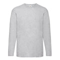 Grey - Front - Fruit of the Loom Unisex Adult Valueweight Heather Long-Sleeved T-Shirt