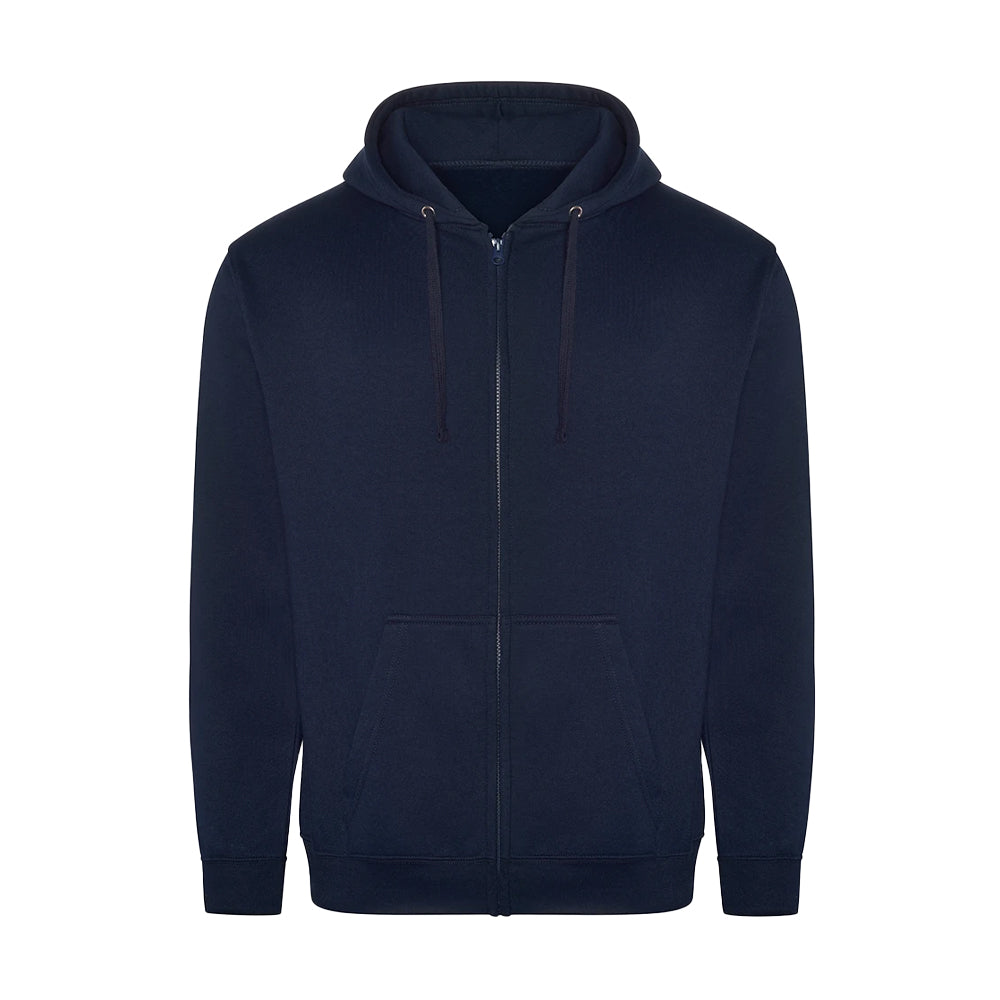 Navy - Front - PRO RTX Mens Full Zip Hoodie