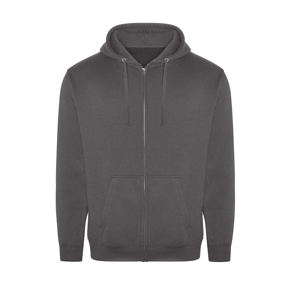 Charcoal - Front - PRO RTX Mens Full Zip Hoodie