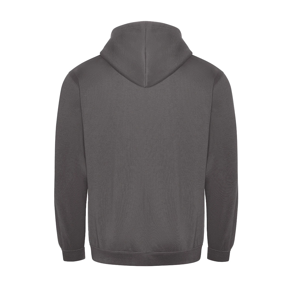 Charcoal - Back - PRO RTX Mens Full Zip Hoodie