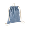 Light Denim - Front - Bagbase Denim Drawstring Bag