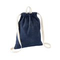 Denim Blue - Front - Bagbase Denim Drawstring Bag