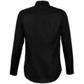 Deep Black - Back - NEOBLU Womens-Ladies Blaise Long-Sleeved Formal Shirt