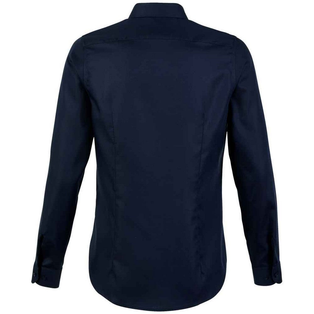 Night Blue - Back - NEOBLU Womens-Ladies Blaise Long-Sleeved Formal Shirt