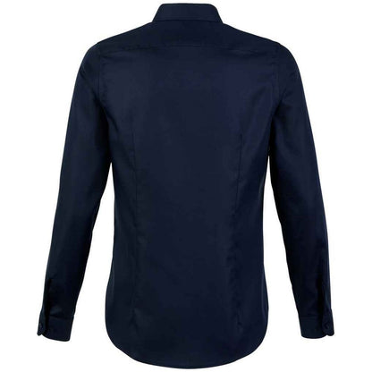 Night Blue - Back - NEOBLU Womens-Ladies Blaise Long-Sleeved Formal Shirt