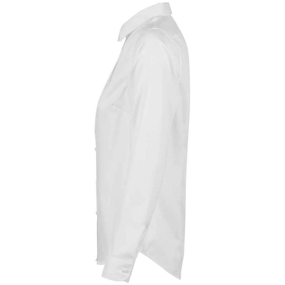Optic White - Side - NEOBLU Womens-Ladies Blaise Long-Sleeved Formal Shirt