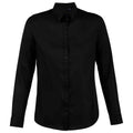 Deep Black - Front - NEOBLU Womens-Ladies Blaise Long-Sleeved Formal Shirt