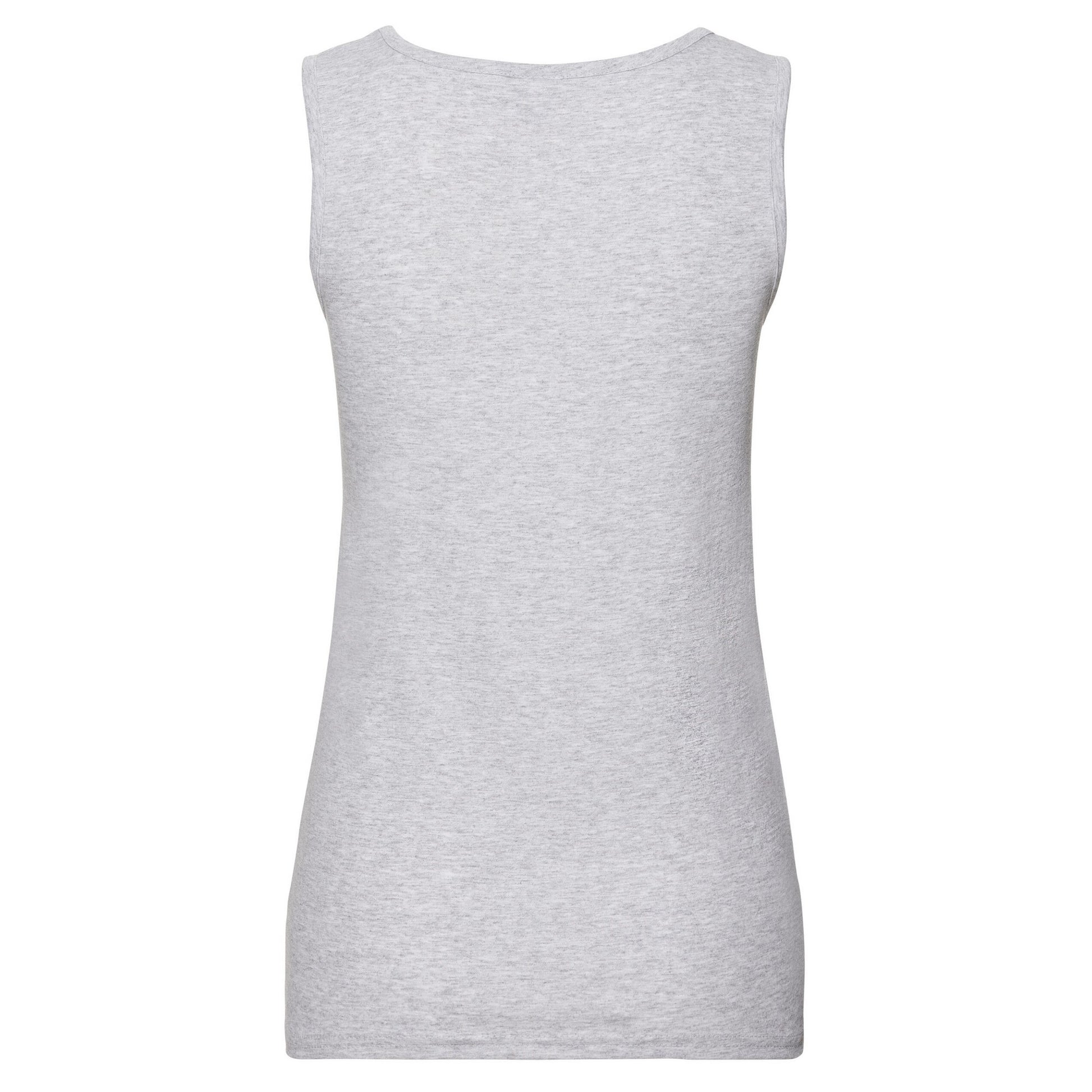Heather Grey - Back - Fruit of the Loom Womens-Ladies Value Lady Fit Vest Top
