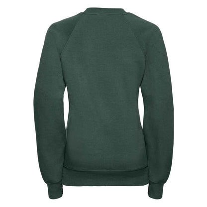 Bottle Green - Back - Jerzees Schoolgear Childrens-Kids Raglan Sweatshirt