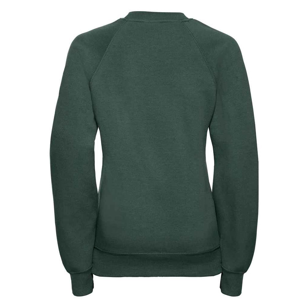 Bottle Green - Back - Jerzees Schoolgear Childrens-Kids Raglan Sweatshirt