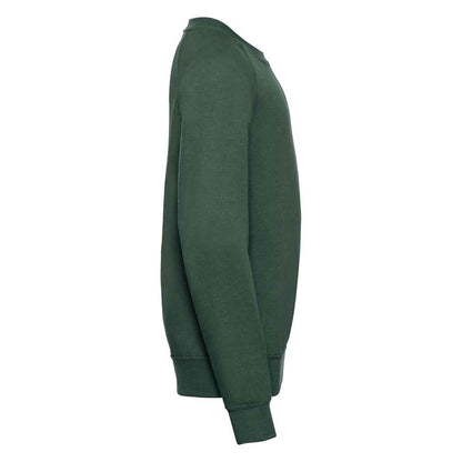 Bottle Green - Side - Jerzees Schoolgear Childrens-Kids Raglan Sweatshirt
