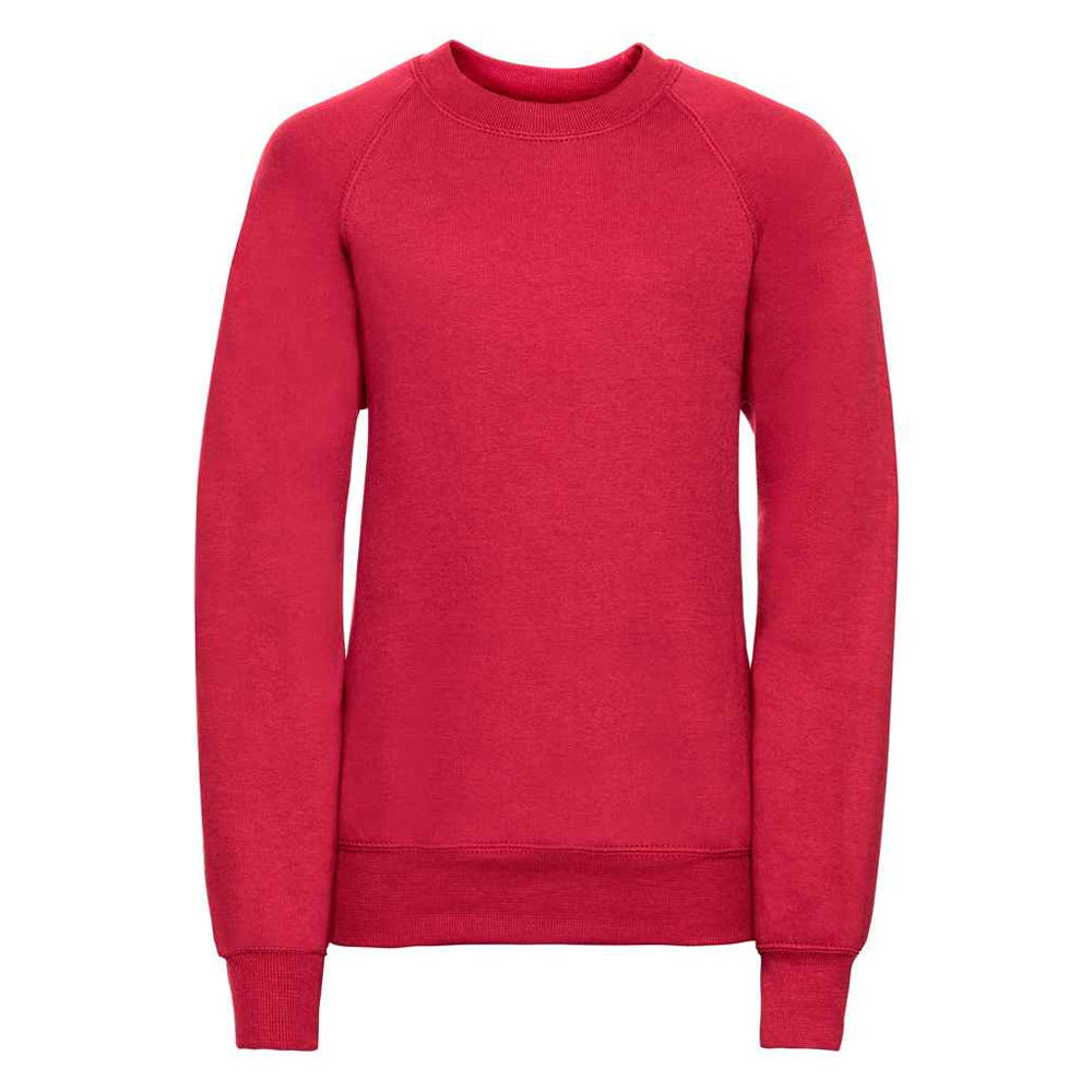 Classic Red - Front - Jerzees Schoolgear Childrens-Kids Raglan Sweatshirt