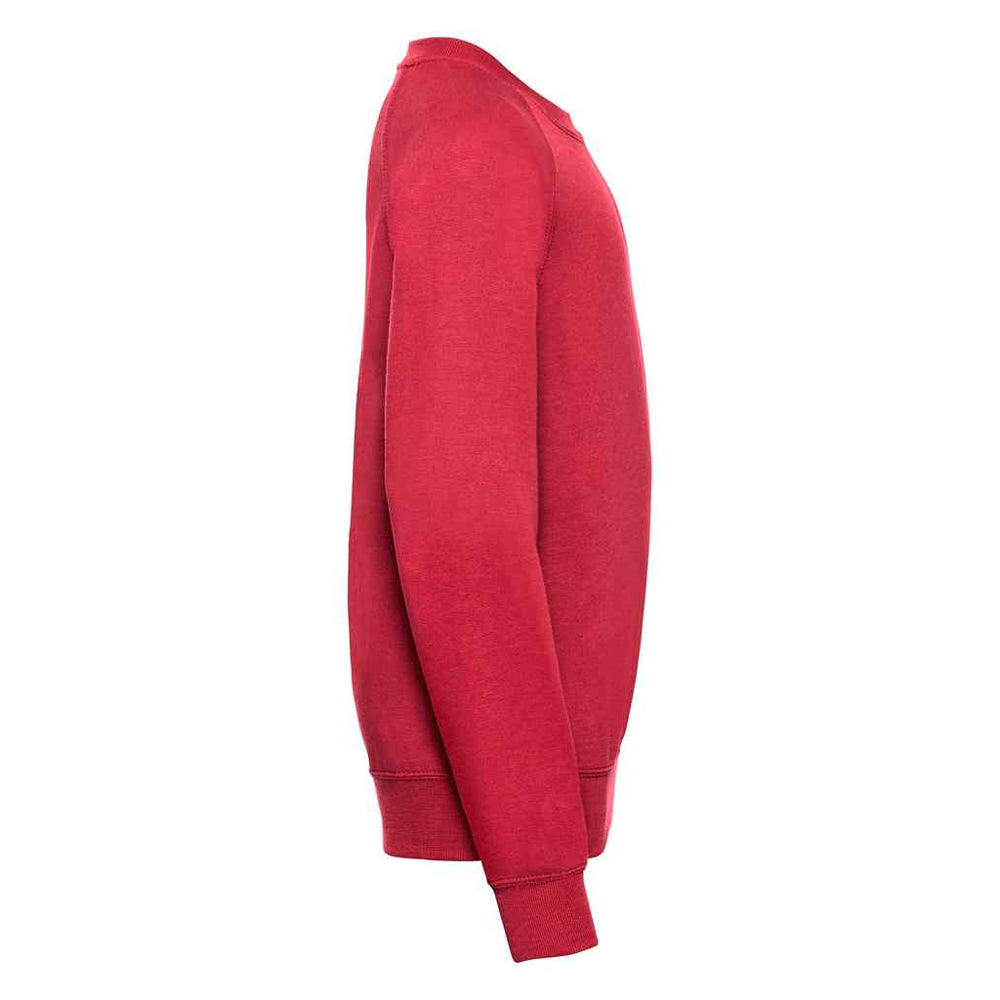 Classic Red - Side - Jerzees Schoolgear Childrens-Kids Raglan Sweatshirt