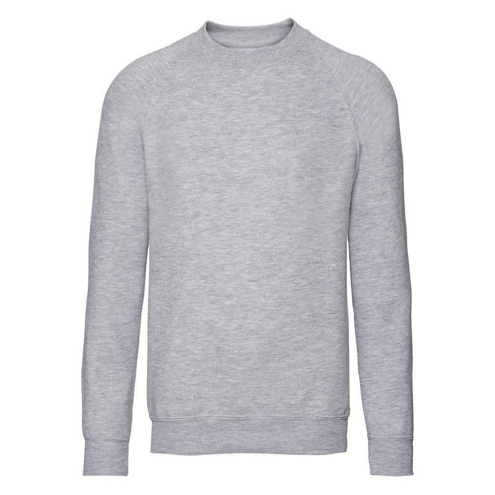 Light Oxford Grey - Front - Jerzees Schoolgear Childrens-Kids Raglan Sweatshirt