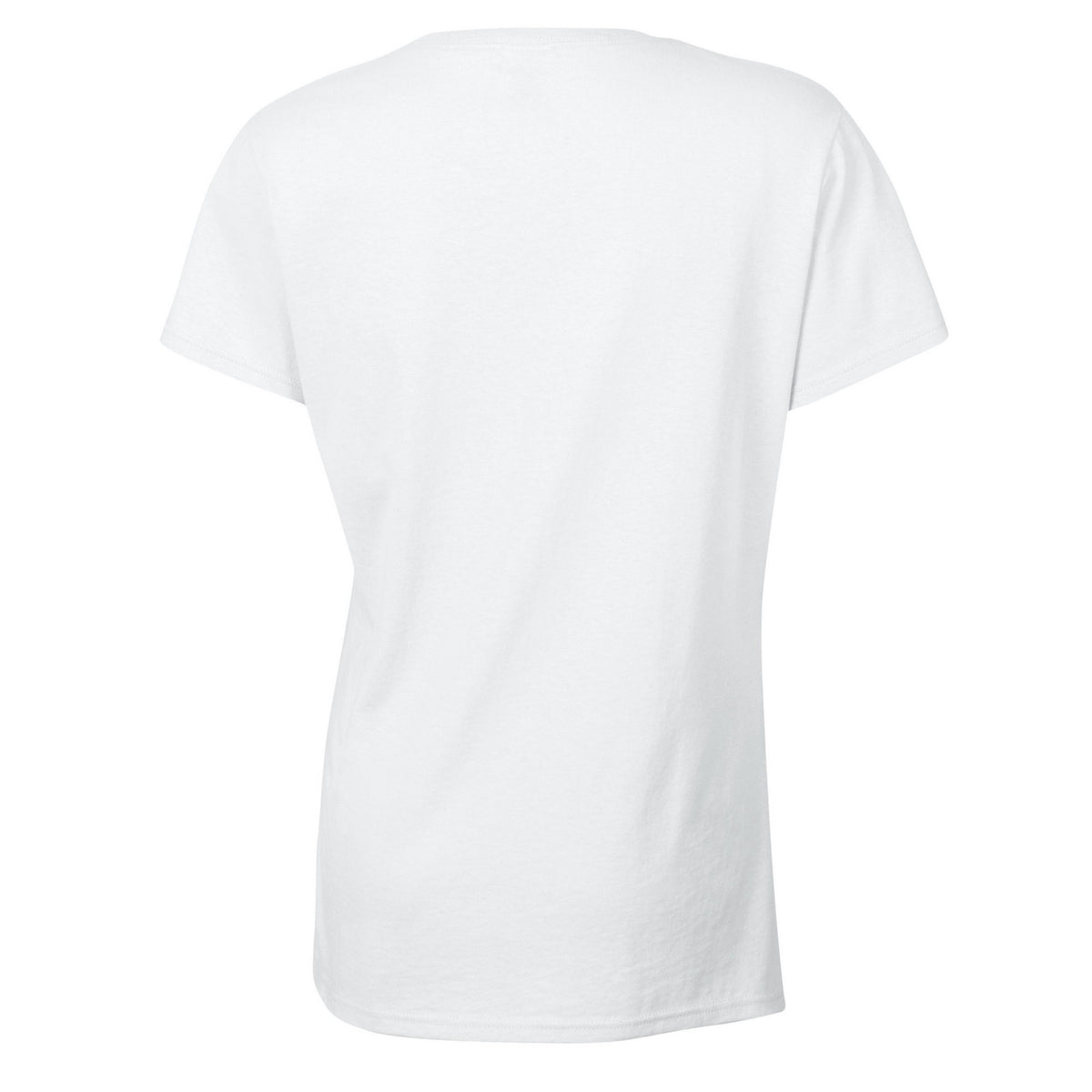 White - Back - Gildan Womens-Ladies Heavy T-Shirt