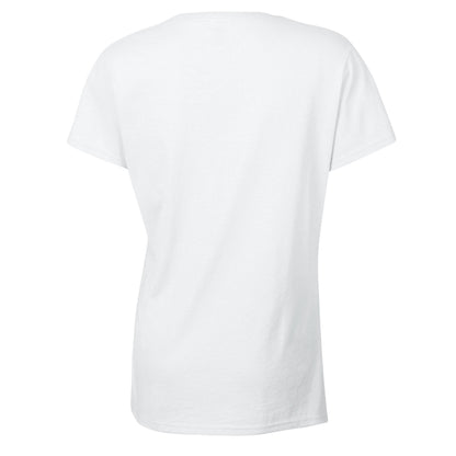 White - Back - Gildan Womens-Ladies Heavy T-Shirt