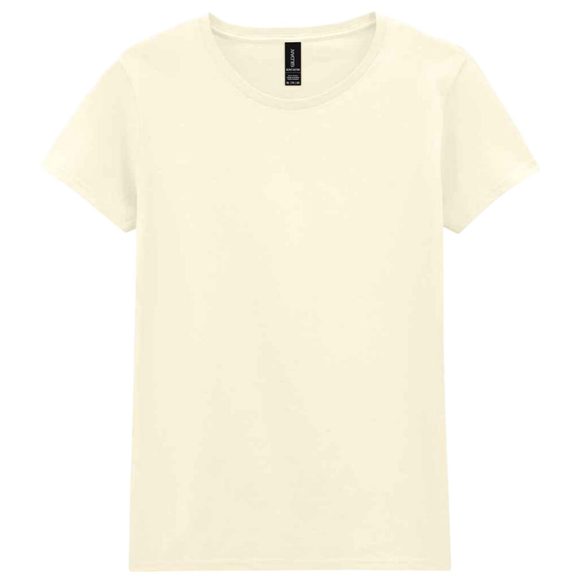 Off White - Front - Gildan Womens-Ladies Heavy T-Shirt