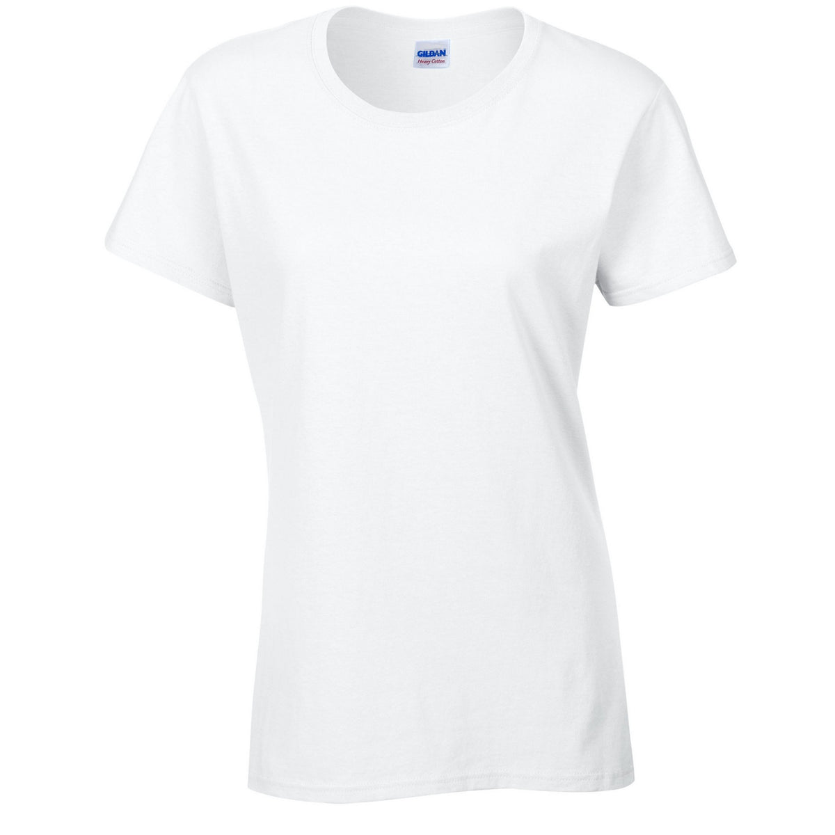 White - Front - Gildan Womens-Ladies Heavy T-Shirt