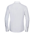 White - Back - Russell Collection Womens-Ladies Cotton Poplin Easy-Care Long-Sleeved Formal Shirt