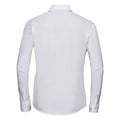 White - Back - Russell Collection Womens-Ladies Cotton Poplin Easy-Care Long-Sleeved Formal Shirt