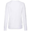 White - Back - Fruit of the Loom Womens-Ladies Lightweight Lady Fit Raglan Sweatshirt