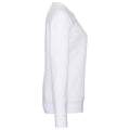 White - Side - Fruit of the Loom Womens-Ladies Lightweight Lady Fit Raglan Sweatshirt